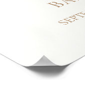 Woodland Herfst Pumpkin Mushroom Baby shower Welko Poster (Hoek)