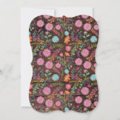 Woodland Hérisson 1er anniversaire Invitations Rus (Dos)