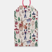 Woodland hert noords Kerstmis Cadeaulabel (Achterkant)