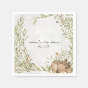 Woodland Herten Baby Shower Persoonlijk Servet