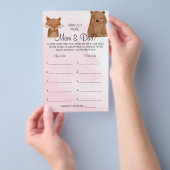 Woodland Hoe oud waren mama- en papa-douchecaart? Flyer (Hand)