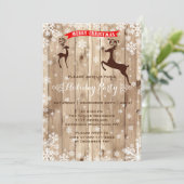 Woodland Holiday Party Invitation Kaart (Staand voorkant)
