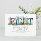 Woodland Huit - 8e anniversaire Invitation (Debout devant)