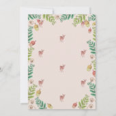 Woodland, Invitation de Baby shower de cerfs (Dos)