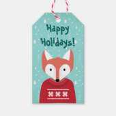 Woodland kerst cadeaulabel (Voorkant)