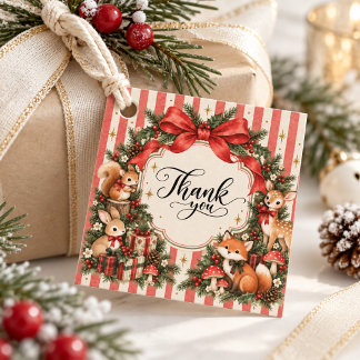 Woodland Kerst Dank Je Winter ONEderland Bedankjes Labels