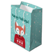 Woodland kerst medium cadeauzakje (Achterkant Gekanteld)