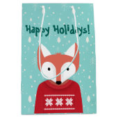 Woodland kerst medium cadeauzakje (Voorkant)