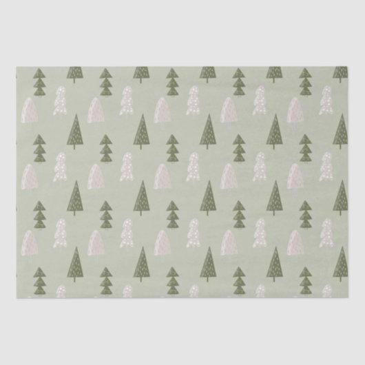 Woodland kerstboom tissuepapier (Voorkant)