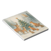 Woodland kerstKaart Notitieblok (Schuin)