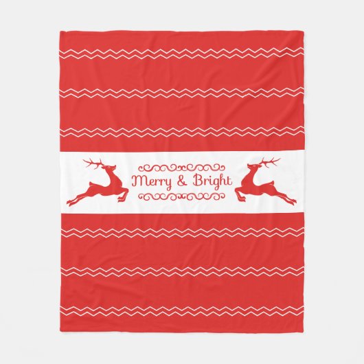 Woodland Kerstmis Fleece Blanket Deken (Voorkant)