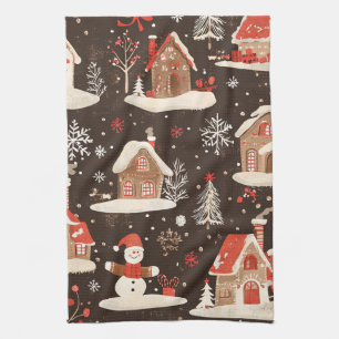 Woodland kerstpatroon (12) Theedoek
