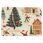  Woodland kerstpatroon (8) Groot Cadeauzakje (Achterkant)