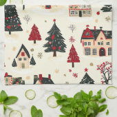  Woodland Kerstpatroon (9) Theedoek (Gevouwen)