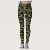 Woodland Khaki Camouflage Leggings (Voorkant)