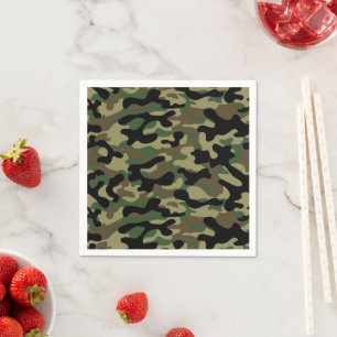 Woodland Khaki Camouflage Servet