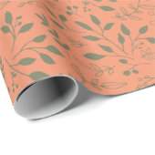 Woodland Leaves Pattern Cadeaupapier (Rol Hoek)