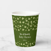 Woodland Leaves Simple Pattern Boy Baby shower Papieren Bekers (Voorkant)