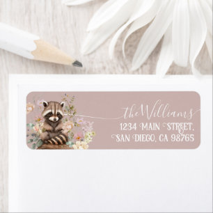 Woodland lente bloemengroet Baby Shower Etiket