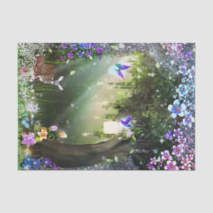 Woodland Magical Flower Forest Deer & Bunny Tissuepapier