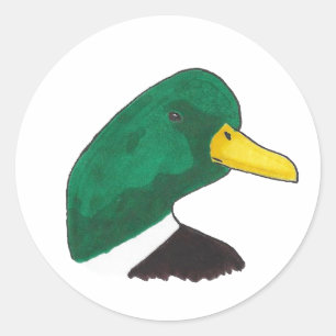 Woodland Mallard Duck Ronde Sticker