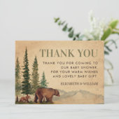 Woodland Mama & Baby Bear Carte de remerciements (Debout devant)