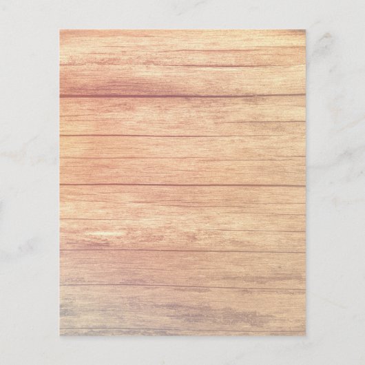 Woodland Mariage Thème Nature Menu Modèle (Dos)