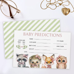 Woodland meisje schattige dieren baby shower voors briefpapier