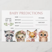 Woodland meisje schattige dieren baby shower voors briefpapier (Voorkant)