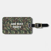 Woodland Militaire Camouflage Bagagelabel (Voorkant horizontaal)