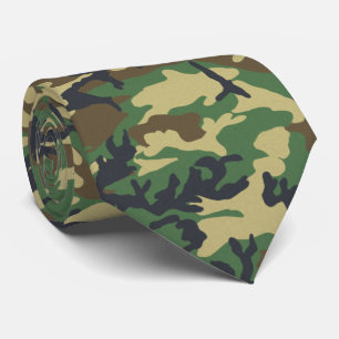 Woodland Militairy Camo Print Stropdas