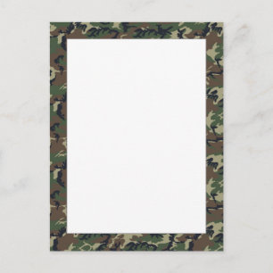 Woodland Military Camouflage Pattern Briefkaart