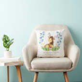 Woodland Moose Baby Birth Stats Coussin (Chaise)