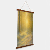 Woodland Morning – Light Through the Quiet Hangend Wandkleed (Gebogen)