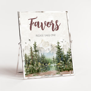 Woodland Mountain Baby shower Favorieten Poster