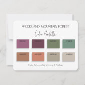 Woodland Mountain Forest Color Palette Kaart (Voorkant)