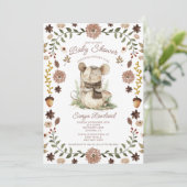 Woodland Mouse Baby Shower Kaart (Staand voorkant)
