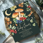 Woodland Mushroom Baby shower Budget Uitnodiging