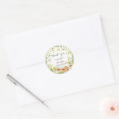 Woodland Mushroom Baby shower Dank u wel Ronde Sticker (Envelop)