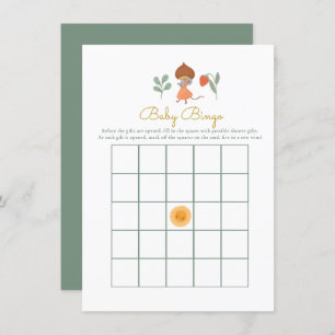 Woodland Mushroom Baby shower Game Baby Bingo Informatiekaartje