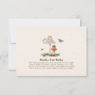 Woodland Mushroom Boeken voor Baby shower Insecten Kaart