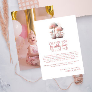 Woodland Mushroom Foto Birthday Hartelijk dank Bedankkaart