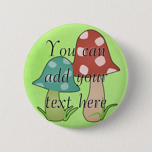 Woodland Mushrooms Button (Voorkant)