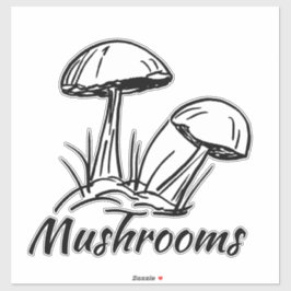 Woodland Mushrooms Sticker
