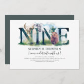 Woodland Neuf - 9e Invitation anniversaire (Devant / Derrière)