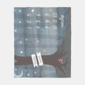 Woodland Night Baby Milestone Fleece Deken (Voorkant)