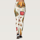 Woodland Nights Camping Pattern Leggings (Dos)