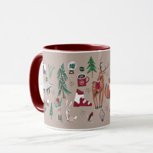 Woodland Noordse Mok met kerstbeige ski