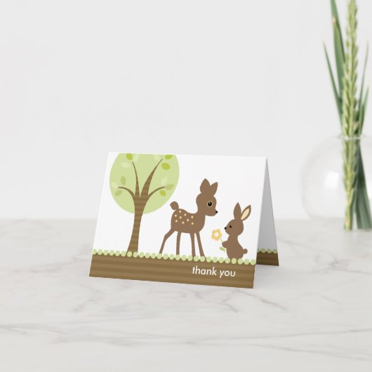 Woodland Note Cards Bedankkaart (Voorkant)