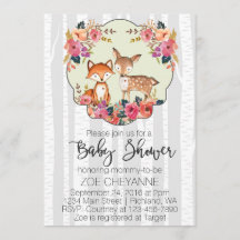 Woodland Nursery Baby Deer en Fox Baby shower